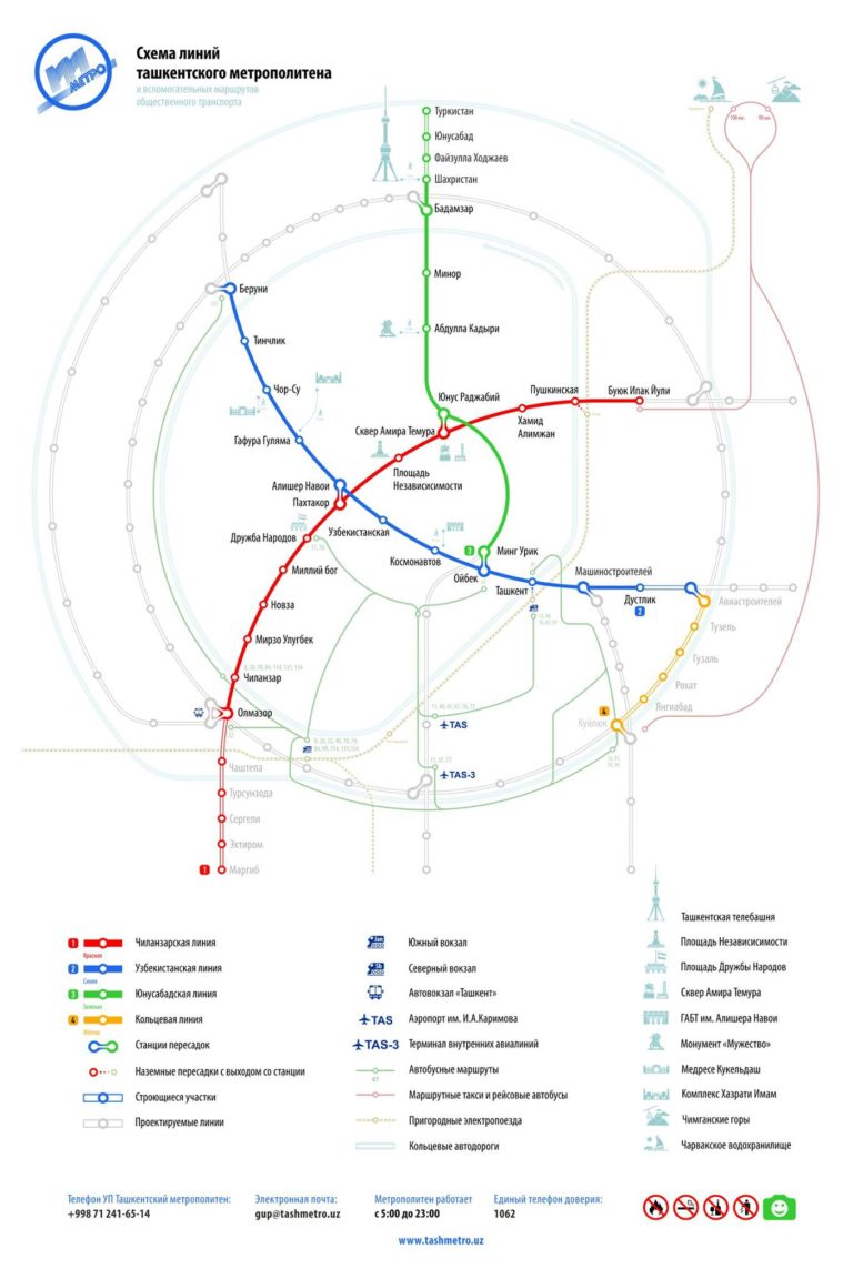 Метро в ташкенте фото схема